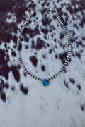 14in Turquoise Star Navajo Pearl Necklace