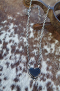 Black Onyx Heart Necklace
