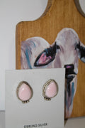 Teardrop Pink Conch Studs