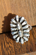 White Buffalo Cluster Ring